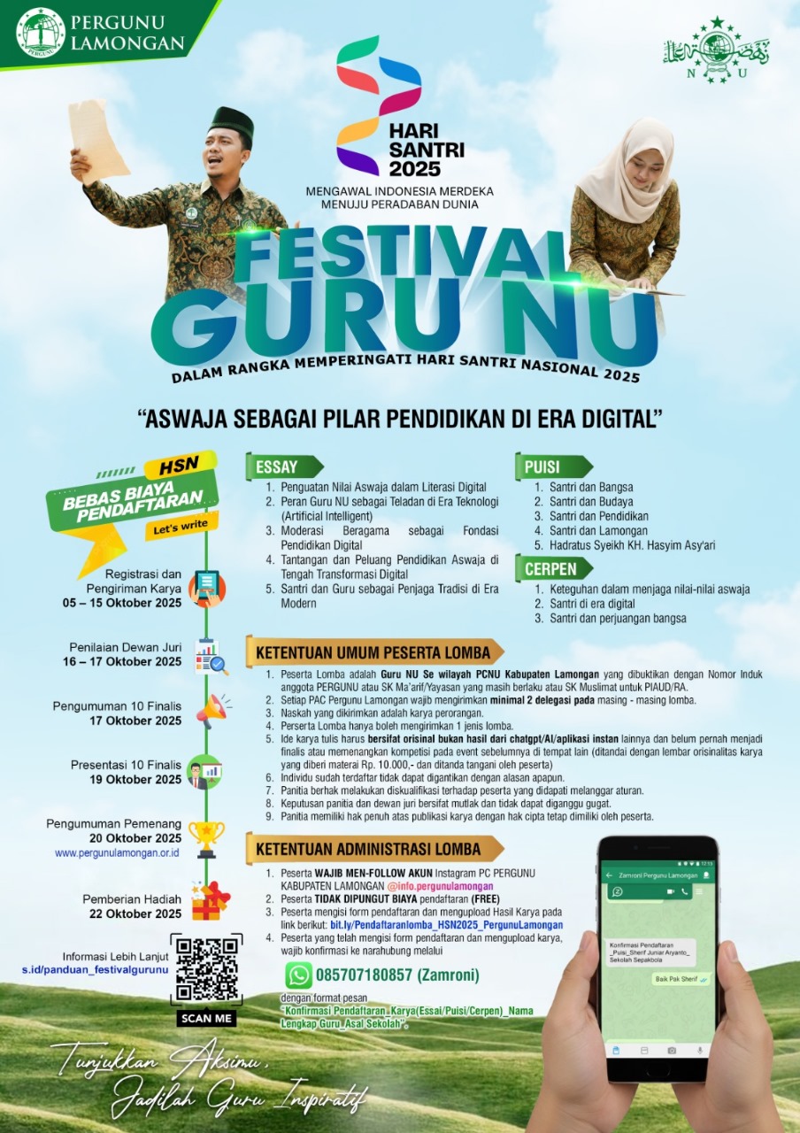 Festival Guru NU 2025: Ajang Kreativitas Guru NU Lamongan dalam Memperingati Hari Santri Nasional