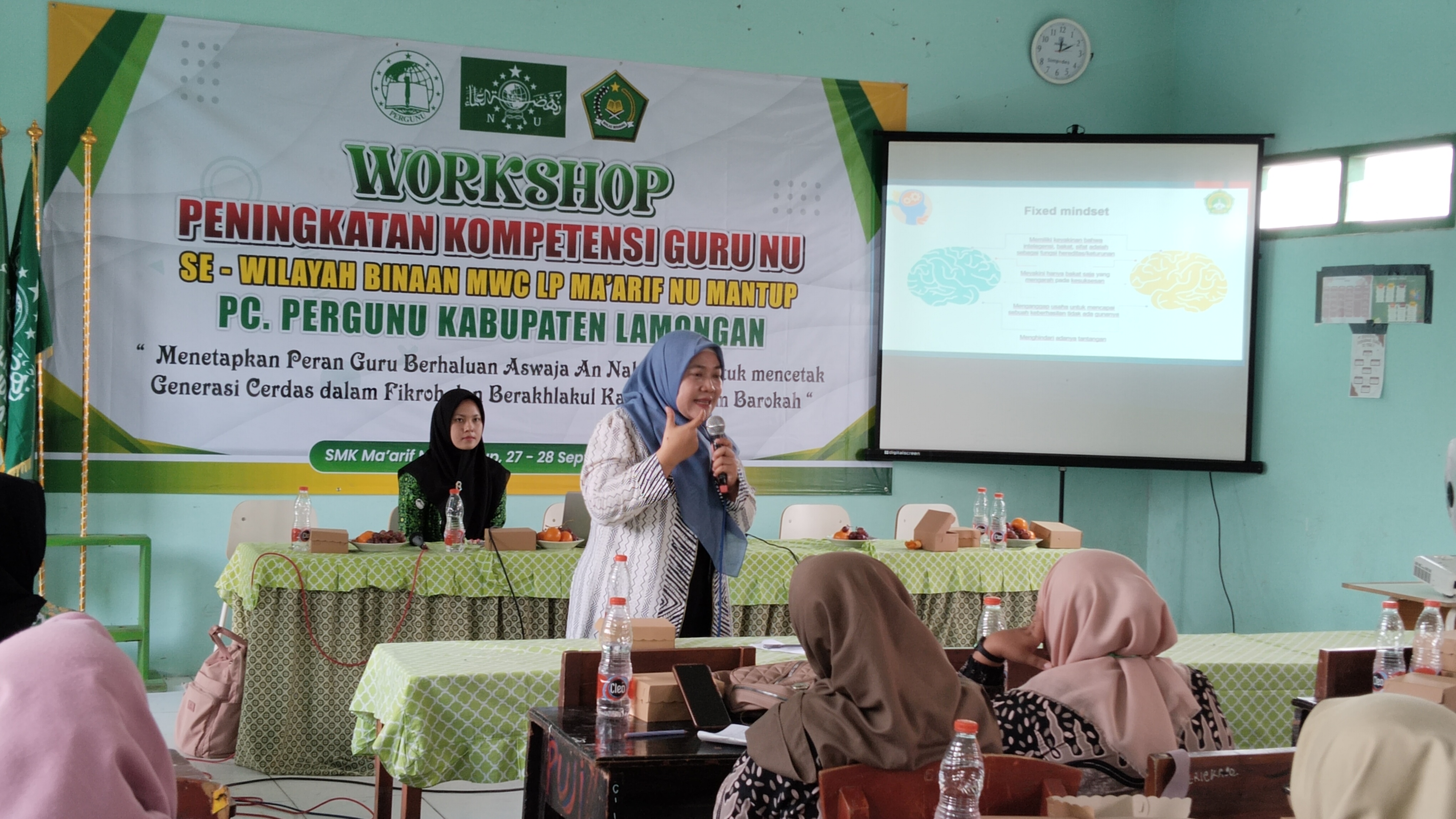 Sambutan Ketua MWCNU Mantup Kyai Shoib